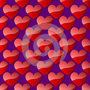 Vector seamless pattern with nice abstract hearts