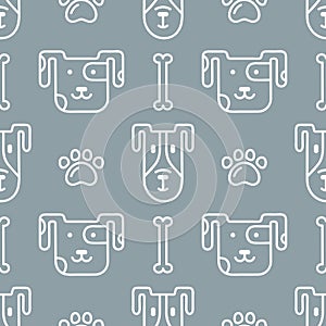 Vector seamless pattern for pet shop