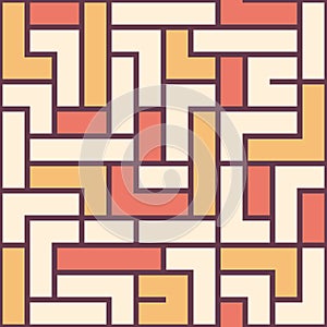 Vector seamless pattern with rectangle elements. Geometric tiles seamless pattern. Geometric shapes pattern