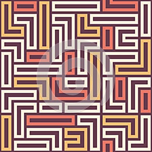 Vector seamless pattern with rectangle elements. Geometric tiles seamless pattern. Geometric shapes pattern