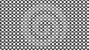 Vector seamless pattern with rectangle. Jacquard Mesh Lace Fabric.