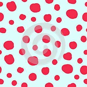 Vector seamless pattern with red dots photo