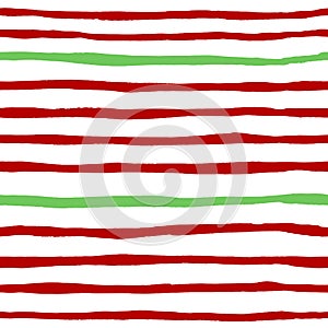 Vector seamless pattern of red and green strips