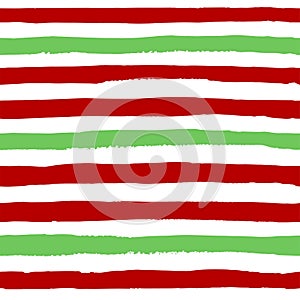 Vector seamless pattern of red and green strips