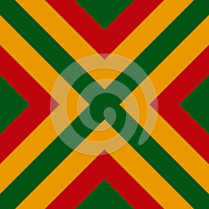 Vector seamless pattern of Reggae colors flag for cushion, blanket, pillow, plaid, t-shirt graphics, cloth, poster. photo