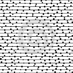 Vector seamless pattern. Repeating dotted lines.