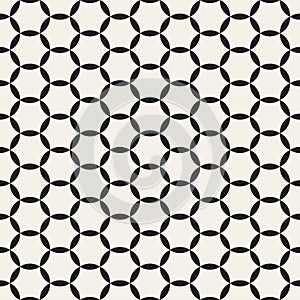 Vector seamless pattern. Repeating geometric elements. Stylish monochrome background design.