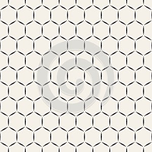 Vector seamless pattern. Repeating geometric elements. Stylish monochrome background design.