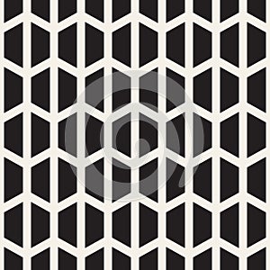 Vector seamless pattern. Repeating geometric elements. Stylish monochrome background design.