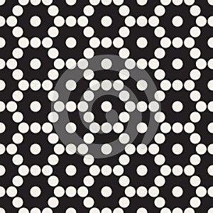 Vector seamless pattern. Repeating geometric elements. Stylish monochrome background design.