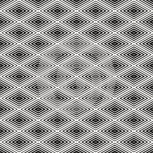 Vector seamless pattern. Repeating geometric elements. Stylish monochrome background design.