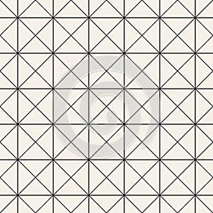 Vector seamless pattern. Repeating geometric elements. Stylish monochrome background design.