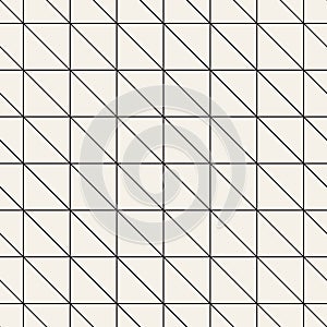 Vector seamless pattern. Repeating geometric elements. Stylish monochrome background design.