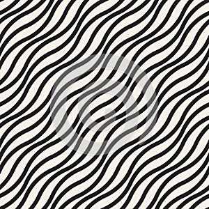 Vector seamless pattern. Repeating geometric elements. Stylish monochrome background design.