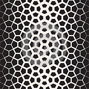 Vector seamless pattern. Repeating geometric elements. Stylish monochrome background design.