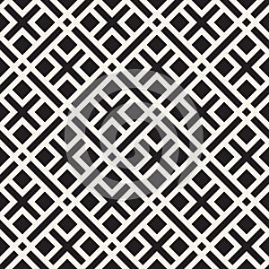 Vector seamless pattern. Repeating geometric lines. Abstract lattice background design.