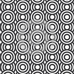 Vector seamless pattern. Repeating geometric tiles. Concentric circles