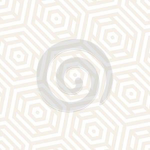 Vector Seamless Pattern. Repeating Lattice Abstract Background. Linear Grid From Striped Hexagonal Elements.