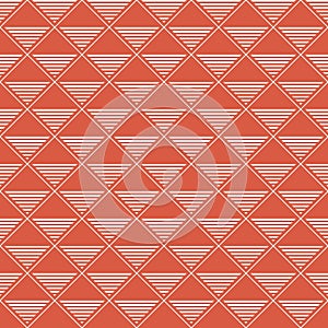 Vector seamless pattern. Repeating rhombuses with striped triangles inside