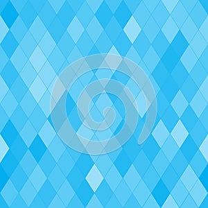 Vector seamless pattern with rhombs. Abstract bright blue texture.