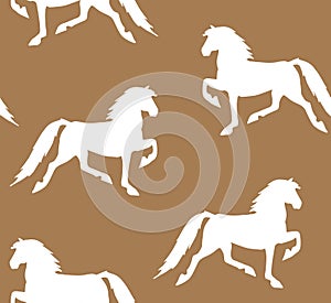 Vector seamless pattern of Saddlebred horse