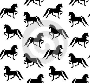 Vector seamless pattern of Saddlebred horse