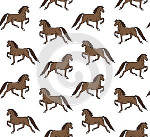 Vector seamless pattern of Saddlebred horse