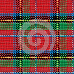 Vector seamless pattern Scottish tartan Royal Stewart photo