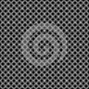 Black Geometric Seamless pattern in white background