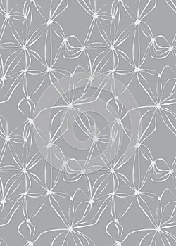Vector seamless pattern simplified neural network in gray colour