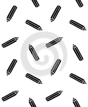 Vector seamless pattern of sketch pencil