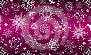 Vector seamless pattern with snowflakes and elements for christmas design