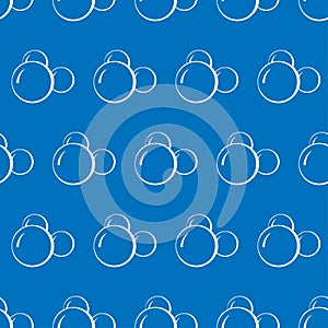 Vector seamless pattern soap wash bubbles. Abstract blue background
