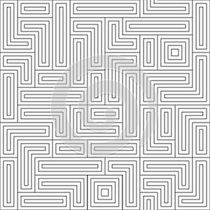 Vector seamless pattern with square and rectangle elements. Geometric tiles seamless pattern