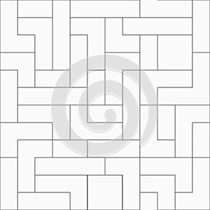 Vector seamless pattern with square and rectangle elements. Geometric tiles seamless pattern