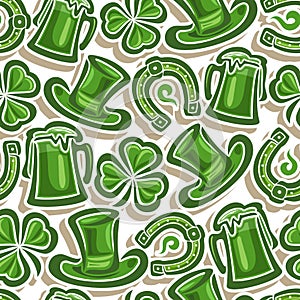 Vector Seamless Pattern St. Patrick`s Day