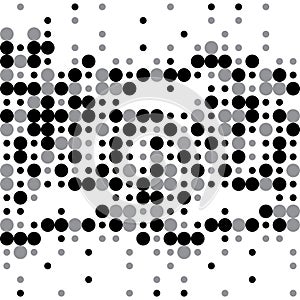 Vector seamless pattern. Stylish monochrome dots.