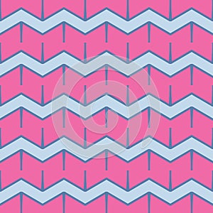 Vector seamless pattern texture background with geometric shapes, colored in blue, pink colors