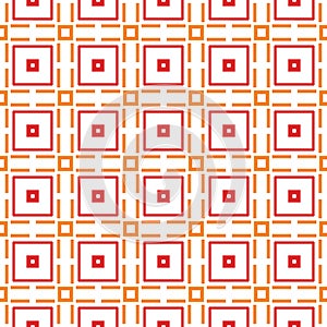 Vector seamless pattern texture background with geometric shapes, colored in red, orange, white colors