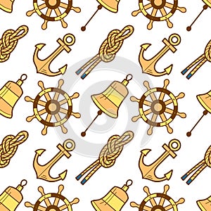 vector seamless pattern on the theme of sea cruise