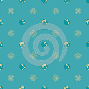 Vector seamless pattern on the theme of travel