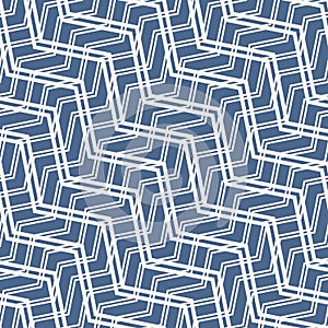 Vector seamless pattern with thin diagonal lines, chevron, zigzag, net, grid