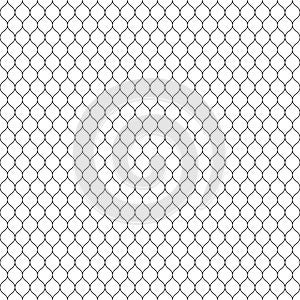 Vector seamless pattern, thin mesh, black & white