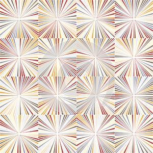 Vector seamless pattern tiles with squares and colorful stripes