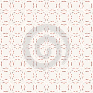 Vector seamless pattern with tiny dots. Subtle pink and white geometric texture