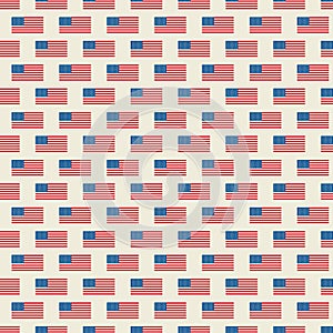 Vector seamless pattern of USA flag