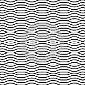 Vector seamless pattern, vertical wavy lines. Simple background.