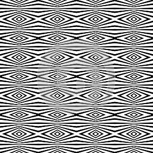Black and white curved seamless pattern