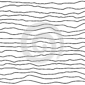 Vector seamless pattern of wavy lines. Abstract background