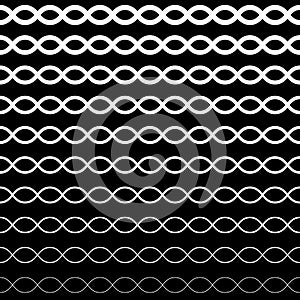 Vector seamless pattern, wavy lines, DNA